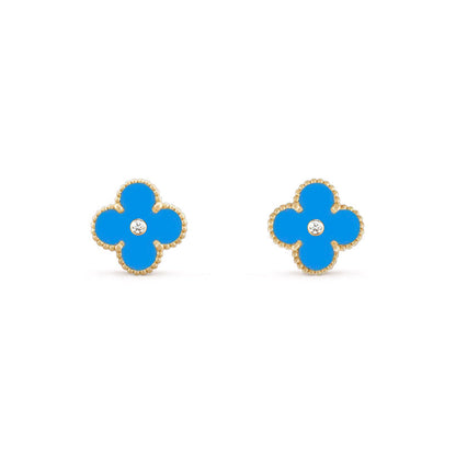 [Rani Jewelry]CLOVER  15MM DIAMOND EARRINGS COLLECTION