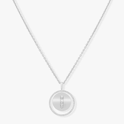[Rani Jewelry]LUCKY MOVE MM SILVER DIAMOND NECKLACE