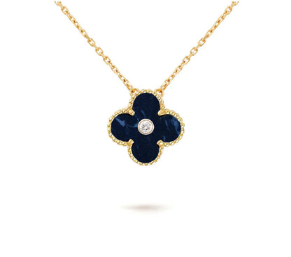 [Rani Jewelry]CLOVER 15MM DIAMOND SINGLE FLOWER NECKLACE COLLECTION