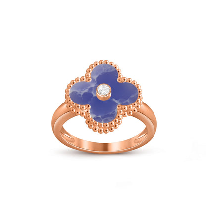 [Rani Jewelry]CLOVER DIAMOND RING ROSE GOLD COLLECTION