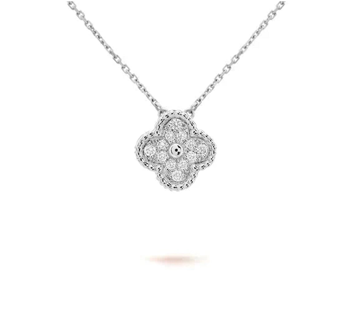 [Rani Jewelry]CLOVER 15MM NECKLACE SILVER COLLECTION