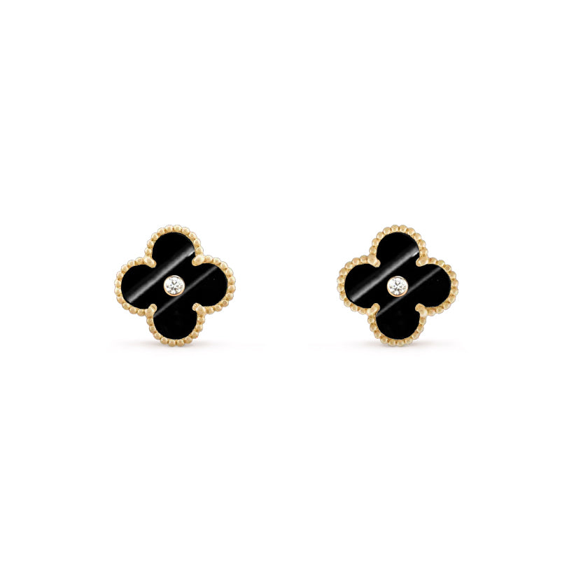 [Rani Jewelry]CLOVER  15MM DIAMOND EARRINGS COLLECTION