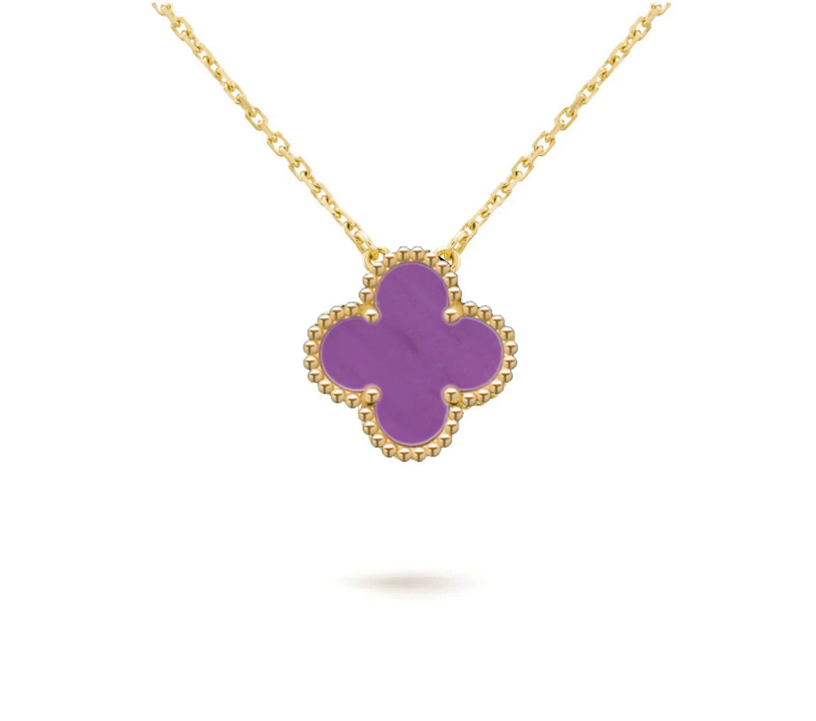 [Rani Jewelry]CLOVER 15MM SINGLE FLOWER NECKLACE COLLECTION