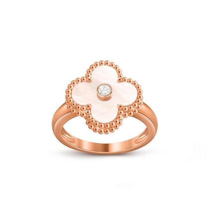 [Rani Jewelry]CLOVER DIAMOND RING ROSE GOLD COLLECTION