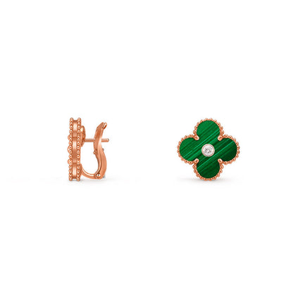 [Rani Jewelry]CLOVER 15MM MOP DIAMOND EARRINGS COLLECTION