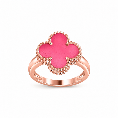 [Rani Jewelry]NEW CLOVER PINK ENAMEL RINGS