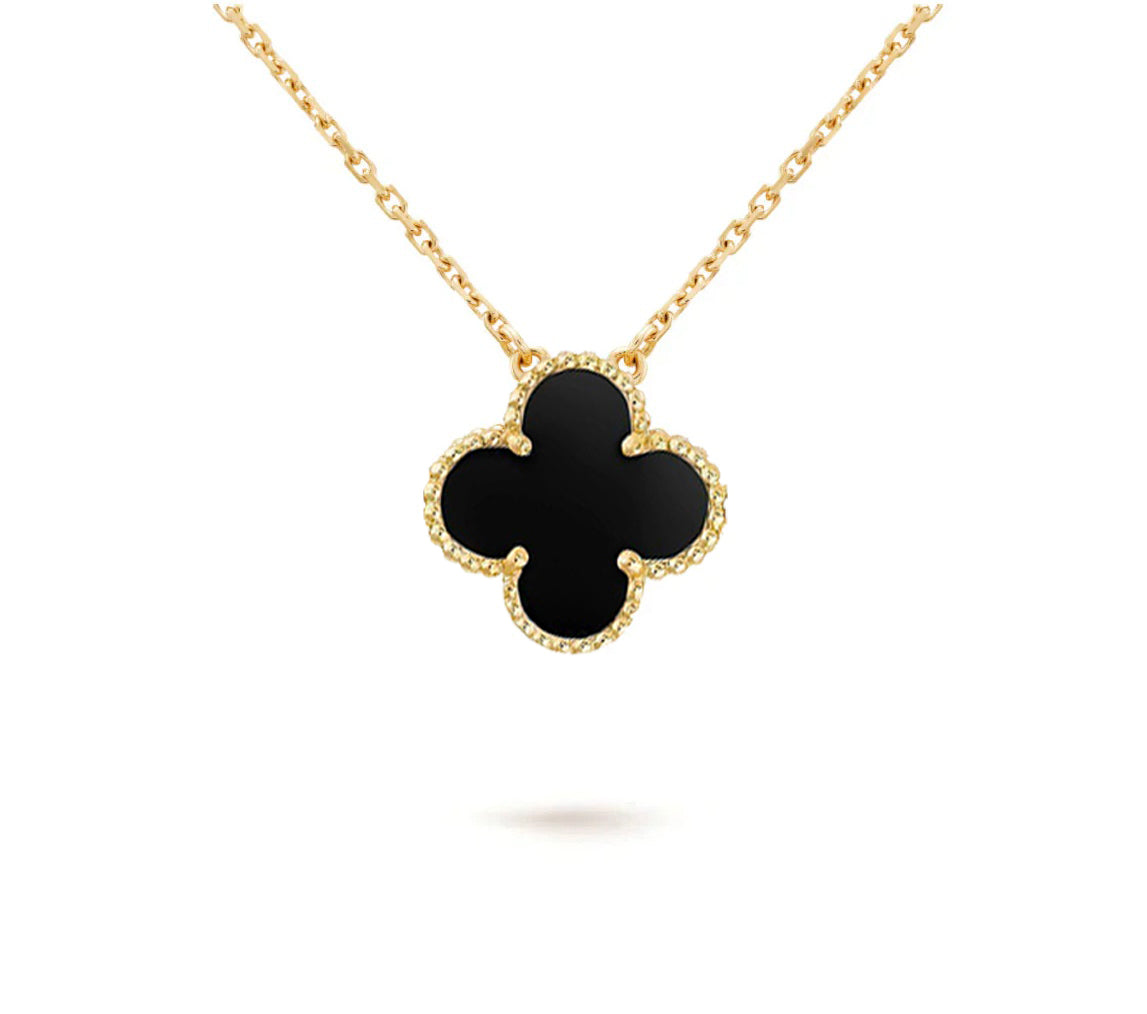 [Rani Jewelry]CLOVER 15MM SINGLE FLOWER NECKLACE COLLECTION