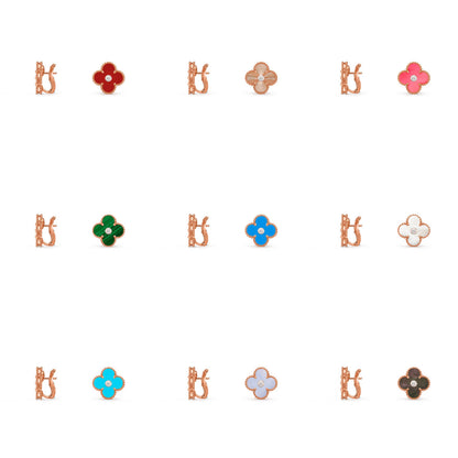 [Rani Jewelry]CLOVER 15MM MOP DIAMOND EARRINGS COLLECTION