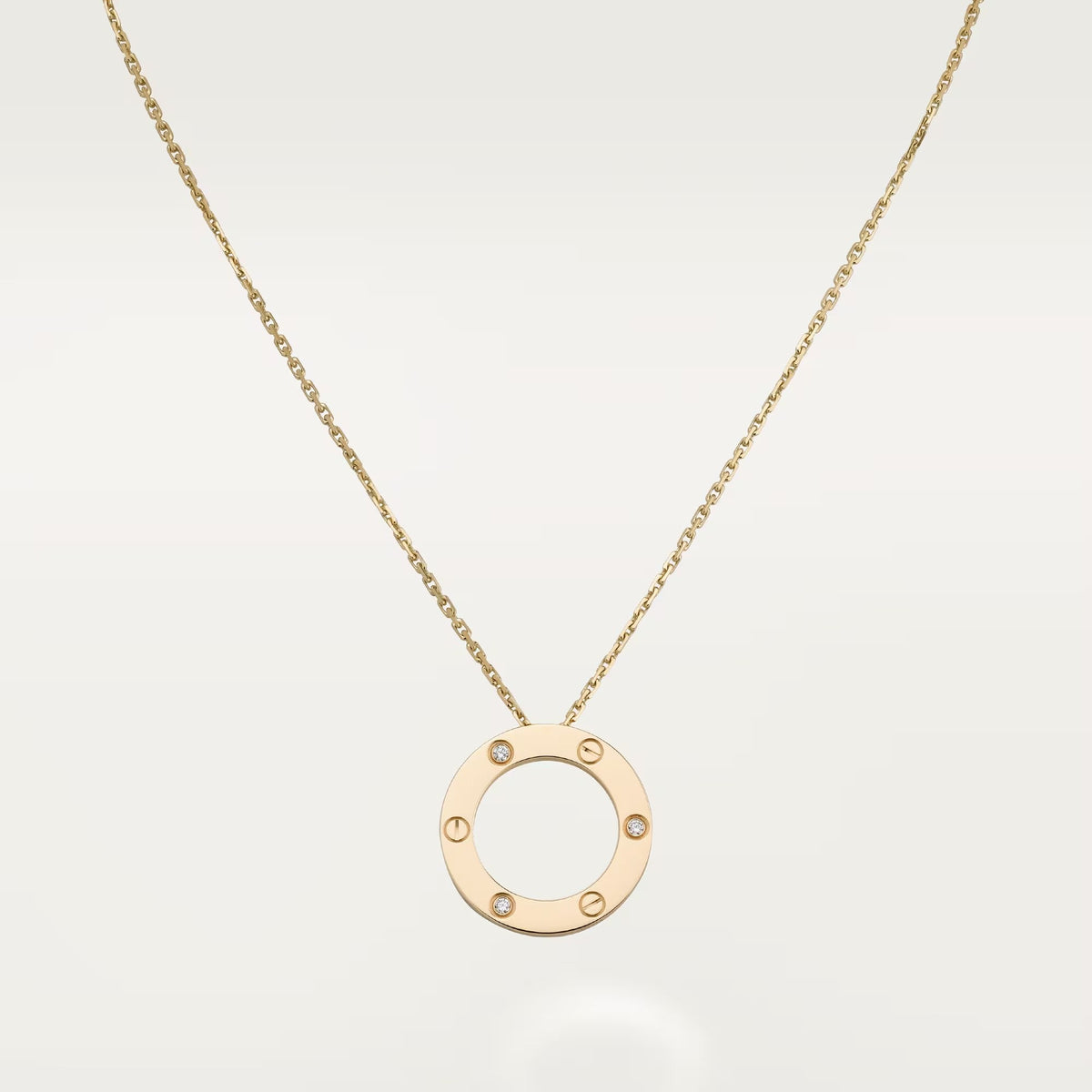 [Rani Jewelry] LOVE NECKLACE 16MM 3 DIAMONDS