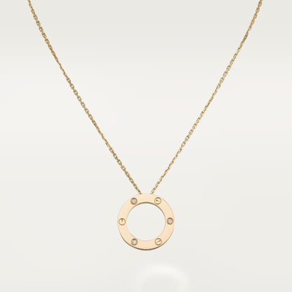 [Rani Jewelry] LOVE NECKLACE 16MM 3 DIAMONDS