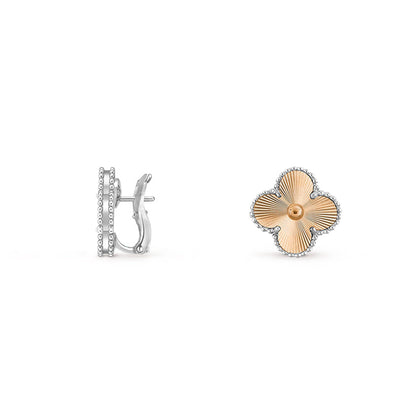 [Rani Jewelry]CLOVER SILVER 15MM MOP EARRINGS COLLECTION