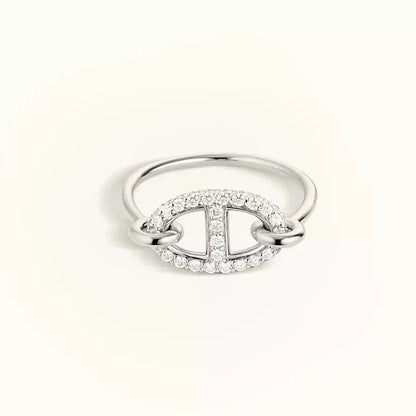 [Rani Jewelry]RONDE SMALL SILVER DIAMOND RING