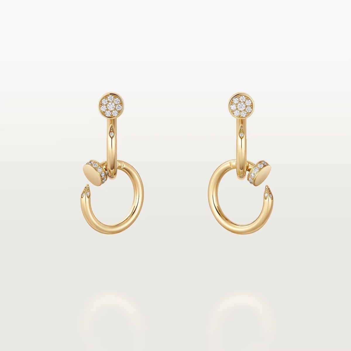 [Rani Jewelry] JUSTE HALF DIAMOND DOUBLE EARRINGS