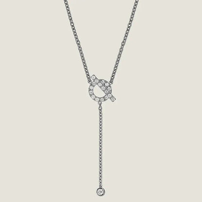 [Rani Jewelry]FINESSE SILVER DIAMOND NECKLACE