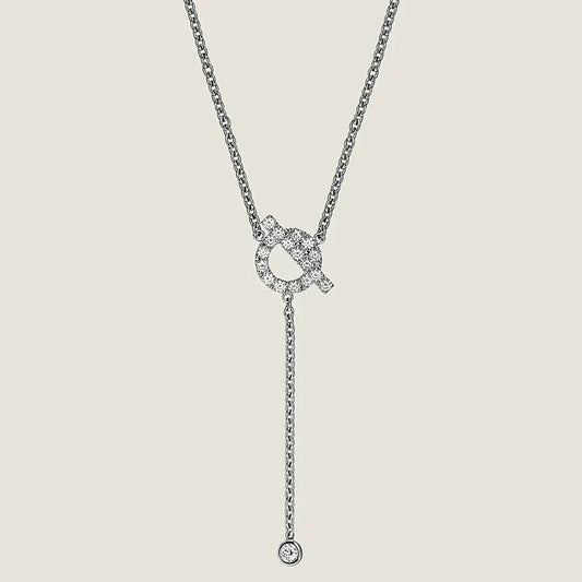 [Rani Jewelry]FINESSE SILVER DIAMOND NECKLACE