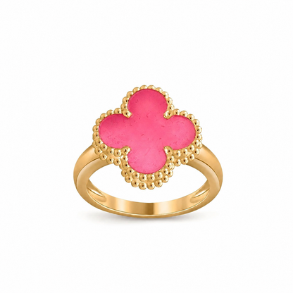 [Rani Jewelry]NEW CLOVER PINK ENAMEL RINGS