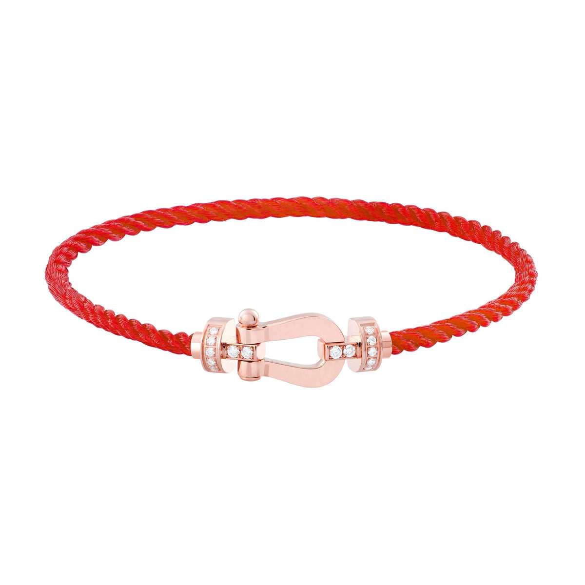 [Rani Jewelry]FORCE 10 HALF DIAMOND PINK GOLD RED CORDERI LARGE AND MEDIUM MODEL
