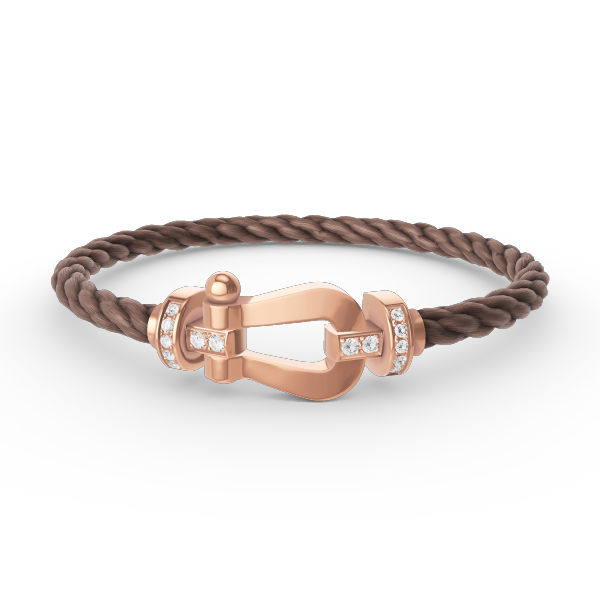[Rani Jewelry]FORCE LARGE HORSESHOE HALF DIAMOND BRACELET ROSE GOLD