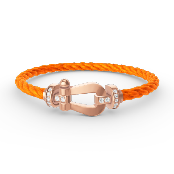 [Rani Jewelry]FORCE LARGE HORSESHOE HALF DIAMOND BRACELET ROSE GOLD