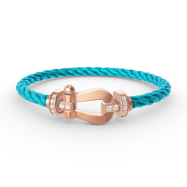 [Rani Jewelry]FORCE LARGE HORSESHOE HALF DIAMOND BRACELET ROSE GOLD
