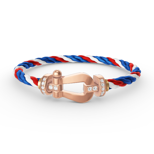 [Rani Jewelry]FORCE LARGE HORSESHOE HALF DIAMOND BRACELET ROSE GOLD