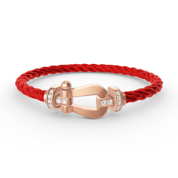 [Rani Jewelry]FORCE LARGE HORSESHOE HALF DIAMOND BRACELET ROSE GOLD