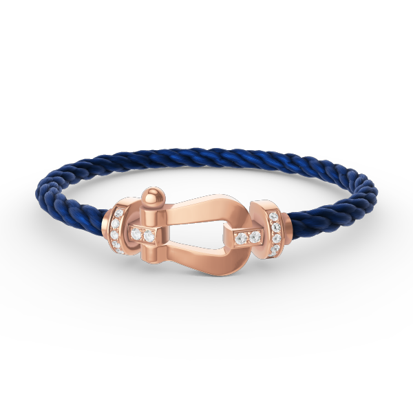 [Rani Jewelry]FORCE LARGE HORSESHOE HALF DIAMOND BRACELET ROSE GOLD