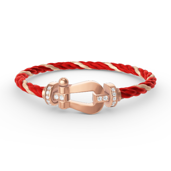 [Rani Jewelry]FORCE LARGE HORSESHOE HALF DIAMOND BRACELET ROSE GOLD