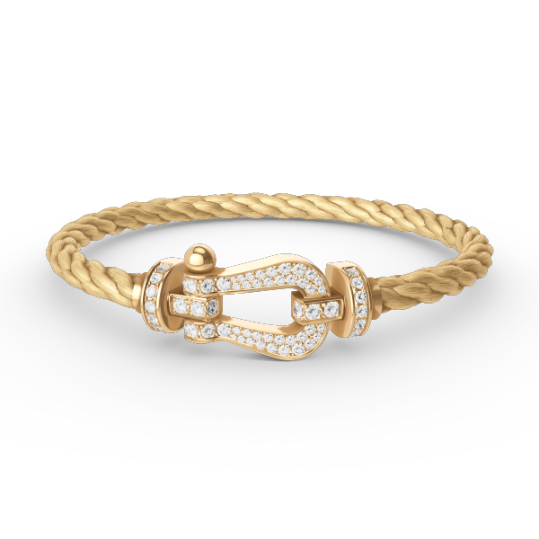 [Rani Jewelry]FORCE LARGE HORSESHOE FULL DIAMOND BRACELET GOLD