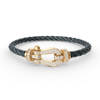 [Rani Jewelry]FORCE LARGE HORSESHOE FULL DIAMOND BRACELET GOLD