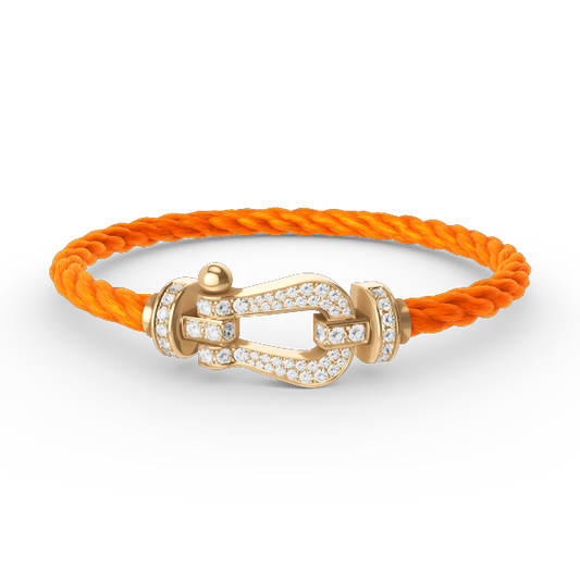 [Rani Jewelry]FORCE LARGE HORSESHOE FULL DIAMOND BRACELET GOLD