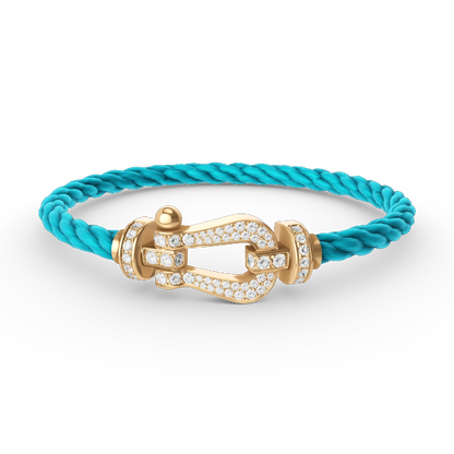 [Rani Jewelry]FORCE LARGE HORSESHOE FULL DIAMOND BRACELET GOLD