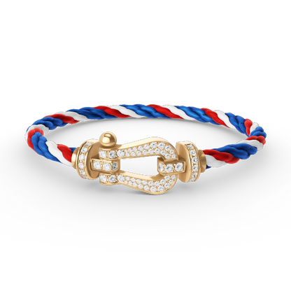 [Rani Jewelry]FORCE LARGE HORSESHOE FULL DIAMOND BRACELET GOLD