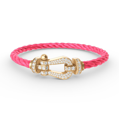 [Rani Jewelry]FORCE LARGE HORSESHOE FULL DIAMOND BRACELET GOLD