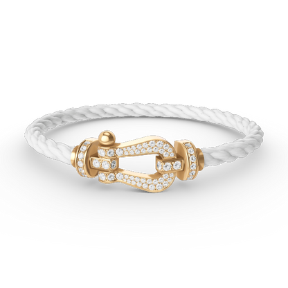 [Rani Jewelry]FORCE LARGE HORSESHOE FULL DIAMOND BRACELET GOLD