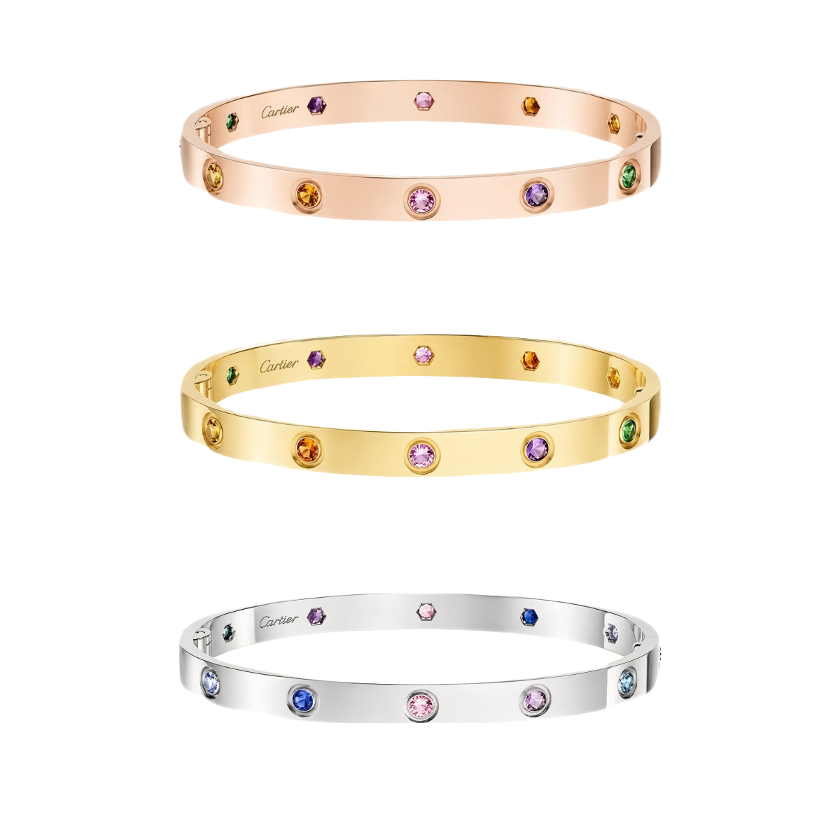 [Rani Jewelry]2026 RAINBOW LOVE BRACELET 6.1MM  10 DIAMONDS