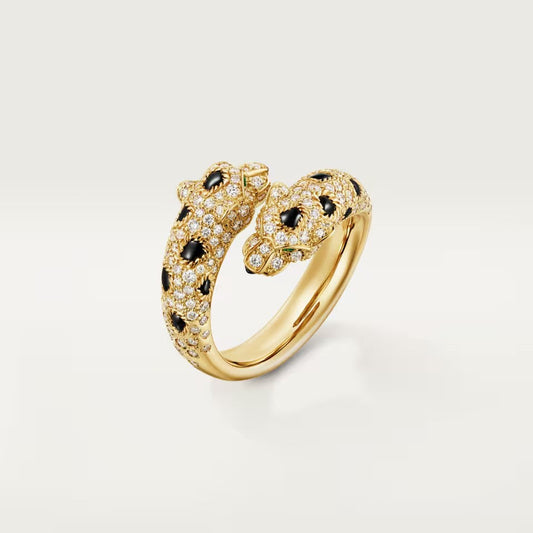 [Rani Jewelry] PANTHERE DOUBLE HEADED FULL DIAMOND  RING