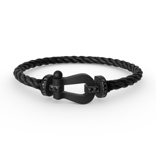 [Rani Jewelry]FORCE LARGE SERIES HORSESHOE BLACK SAMURAI BRACELET