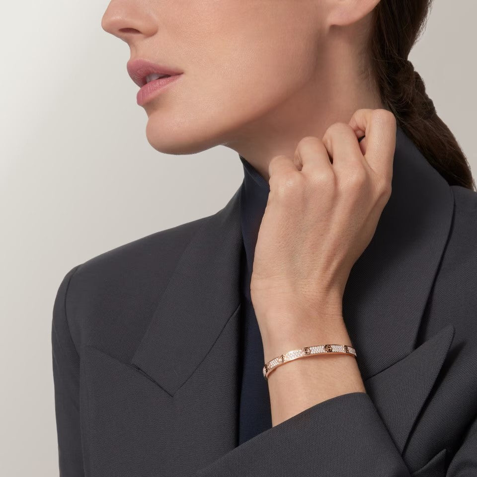 [Rani Jewelry] LOVE BRACELET 4.8MM DIAMOND-PAVED