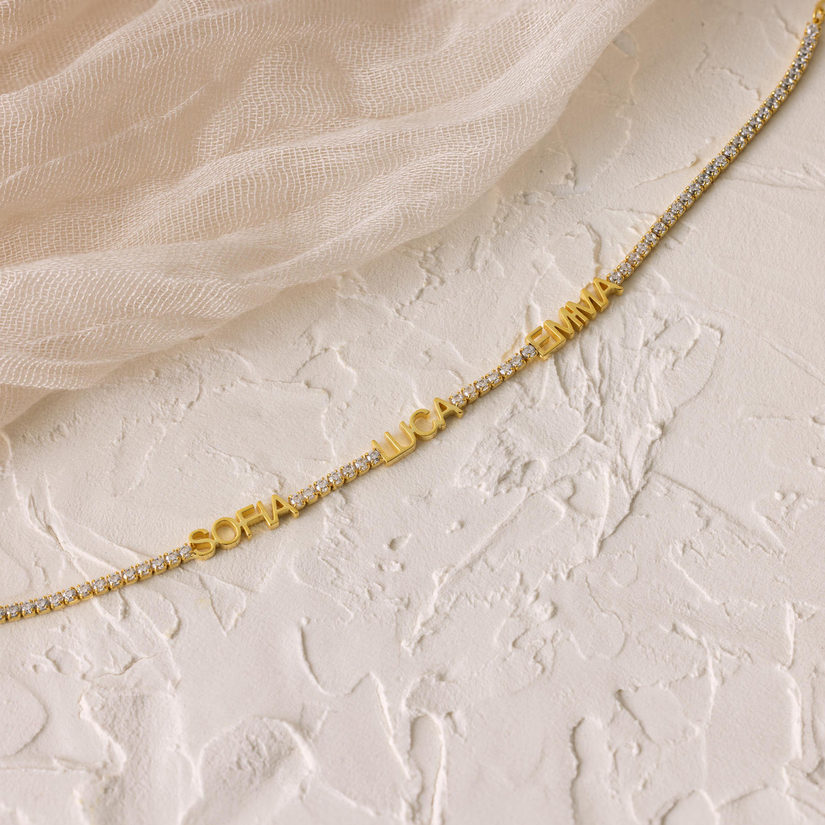 Multiple Name Tennis Bracelet