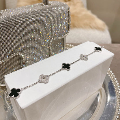 [Rani Jewelry] CLOVER 5 MOTIF ONYXS BRACELET COLLECTION