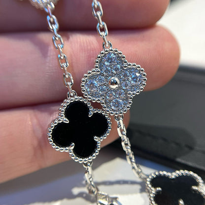 [Rani Jewelry] CLOVER 5 MOTIF ONYXS BRACELET COLLECTION