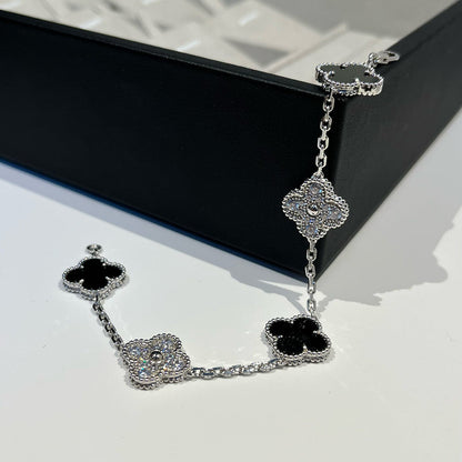 [Rani Jewelry] CLOVER 5 MOTIF ONYXS BRACELET COLLECTION
