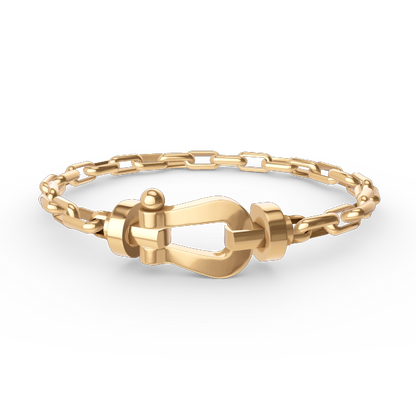 [Rani Jewelry]FORCE LARGE HORSESHOE CLASP  METAL BRACELET