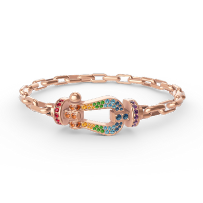 [Rani Jewelry]FORCE LARGE HORSESHOE CLASP  METAL BRACELET