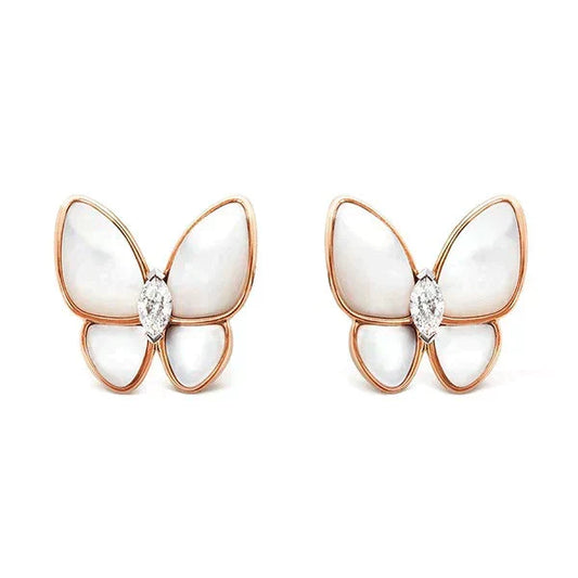 [Rani Jewelry]BUTTERFLY MOP DIAMOND EARRINGS