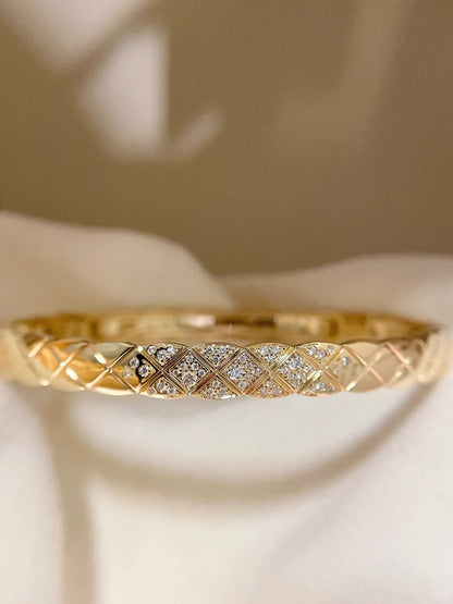 [Rani Jewelry]KOKO CRUSH HALF DIAMONDS GLOD SILVER ROSE GOLD