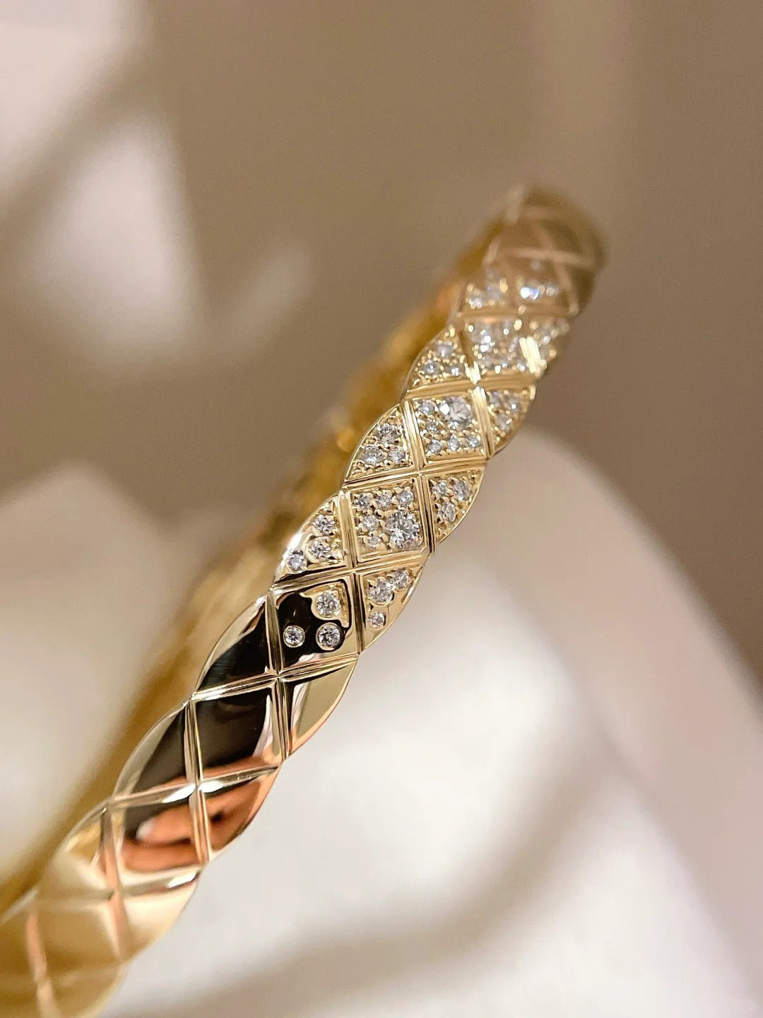 [Rani Jewelry]KOKO CRUSH HALF DIAMONDS GLOD SILVER ROSE GOLD