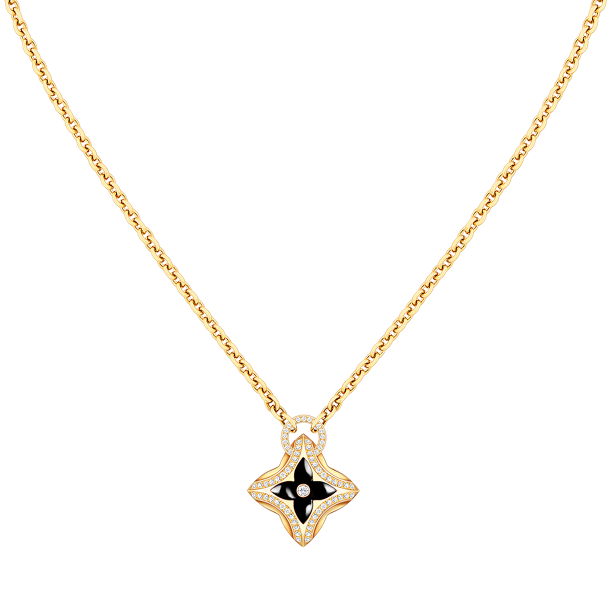 [Rani Jewelry]STAR PEDANT PINK GOLD DIAMOND NECKLACE