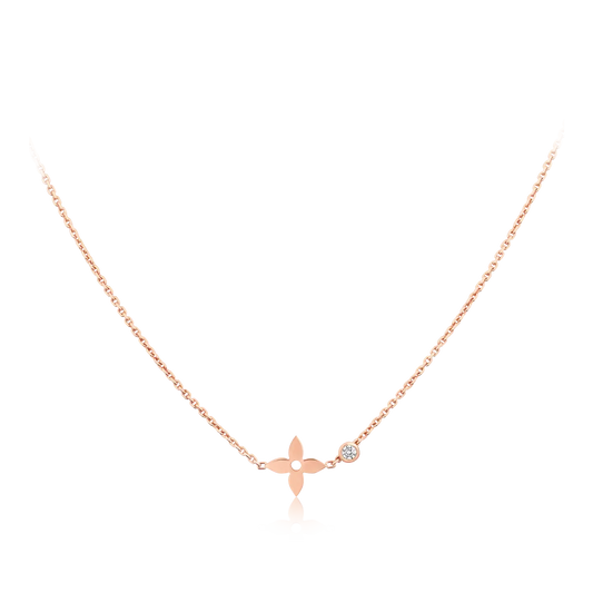 [Rani Jewelry]BLOSSOM PENDANT PINK GOLD AND DIAMOND